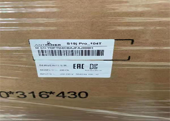 Ethernet asik Bitmain Antmadenci S19 Pro 3250W BTC Kullanılmış Madencilik Makinesi