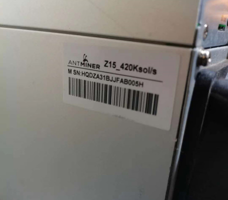Bitmain Antminer Z15 ZEC Madenci Makinesi Kullanılmış 420Ksol/S 1510W